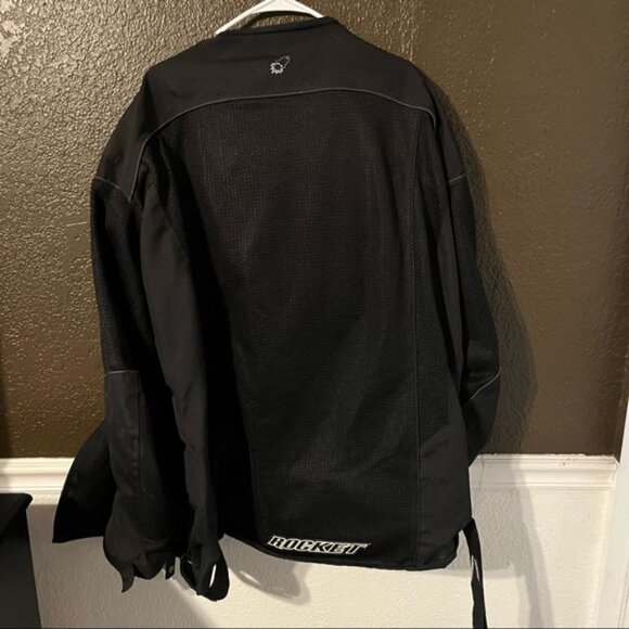 Black Joe Rocket Zip Up Armored Motorcycle Jacket, Size 5XL - Picture 13 of 14